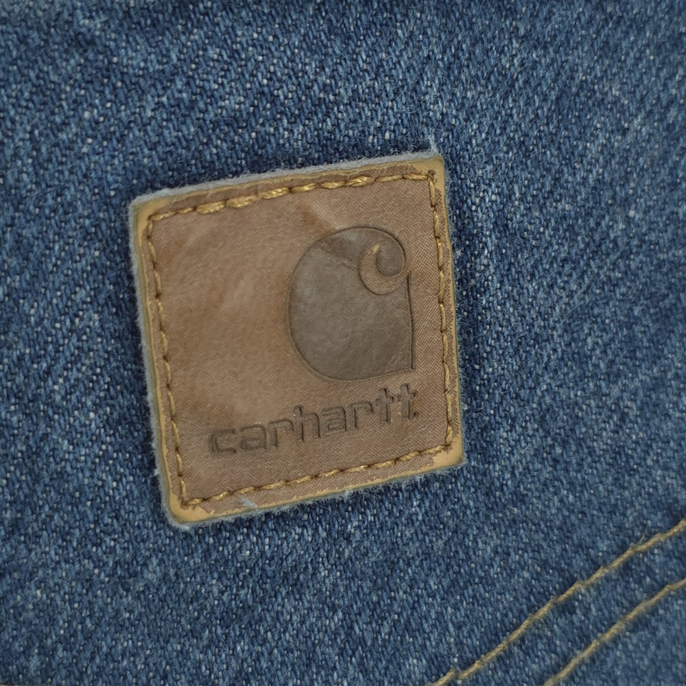 Carhartt Blue Jeans Mens 42X30 Classic Fit Denim Straight Leg Work - Picture 8 of 13